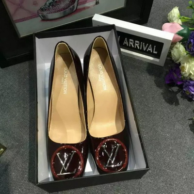 LV Shallow mouth Block heel Shoes Women--020